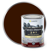 0007634 Грунт-эмаль 3 в 1 Лакра Шоколадно-коричневый RAL 8017    0,8кг Л-С