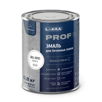 8311345 Эмаль для бетонных полов быстросохнущая  Лакра PROF IT База А, RAL 9003 0,8 кг