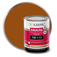 0007717 Эмаль ПФ-115 Лакра Коричневый 1кг Л-С