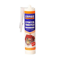 8310719 Клей KRASS ЖГ универсальные Строительный монтаж (Строитель Унив) Белый 300мл Китай (0005401)