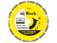 Диск алмазный сегментный (круг), 180х22 мм, InWork (37264)