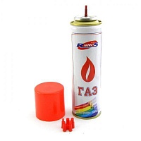 1-008 Газ для зажигалок RUNIS, метал. баллон, 270 мл, белый (с насадками)/36/ (аналог 1-055)