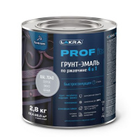 8311390 Грунт-эмаль по ржавчине 4 в 1 быстросохнущая Лакра PROF IT Серое окно, RAL 7040 2,8 кг