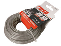 Леска для триммера со стальным сердечником, длина 15 м, профиль - круг, d- 3.0 мм (78235) упак 12шт