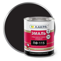 0007778 Эмаль ПФ-115 Лакра Черный 2,8кг Л-С