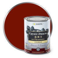0007614 Грунт-эмаль 3 в 1 Лакра Красно-коричневый 0,8кг Л-С