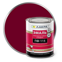 0007694 Эмаль ПФ-115 Лакра Вишневый 1кг Л-С