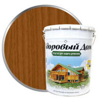 9592398 Деревозащитное средство Здоровый Дом 2в1 Орех 20л (0007025)