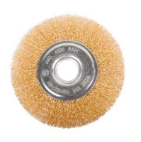 2302002 Щетка-крацовка дисковая, для УШМ, латун.витая проволока, 125мм