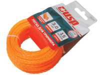 Леска для триммера, длина 15 м, профиль - скрученный квадрат, диаметр 3.0 мм USP (78095) упак 12шт