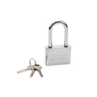 79-0046 Замок навесной серия «Сталь» 60 мм длинная дужка ЧЕТЫРЕ СЕЗОНА (упак 6шт)