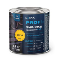 8311393 Грунт-эмаль по ржавчине 4 в 1 быстросохнущая Лакра PROF IT Желтый 2,8 кг
