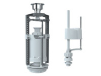 Комплект арматуры клапан спускной и наполнительный с нижней подводкой (кнопка хром) SM-N/H