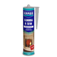 9591988 Герметик для каминов и печей 1500С KRASS силикатный Черный 300мл Россия (8311263)