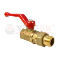 Кран шаровой латунный с американкой VALFEX ВН/НР ручка-рычаг, 3/4'' (40/10)