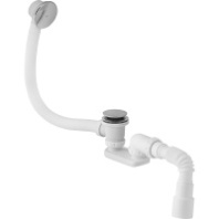 S122E Сифон для ванны и глуб.поддон. easyopen(хром.перел,чашка из нерж.ст)г.т.40х40/50 400