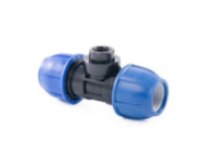 Тройник компрес. для ПЭ труб ВР 32 x 3/4" (Lammin) 80/8