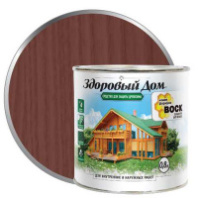 9592387 Деревозащитное средство Здоровый Дом 2в1 Махагон 0,8л (0007015)