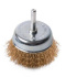 2302083 Щетка-крацовка чашечная, латун. витая проволока, для дрели, 75мм