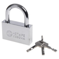 79-0037 Замок навесной серия «Сталь» 70 мм ЧЕТЫРЕ СЕЗОНА (упак 6шт)