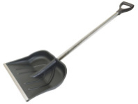 Лопата для снега, полотно 500х400 мм, алюминиевый черенок, диаметр 32 мм, с ручкой (68106-3)