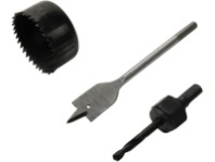 Набор для установки врезных замков (перовое сверло 22мм, кольцевая пила 54мм), USP (36349)