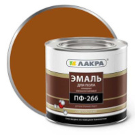 0007803 Эмаль ПФ-266 Лакра Зол.-корич. 2кг Л-С