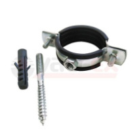  РАСПРОДАЖА Хомут (РМ) оцинк.с резин. уплотн. VALFEX 2 1/2" (75-80) (+ шпилька М8*80 и дюбель)